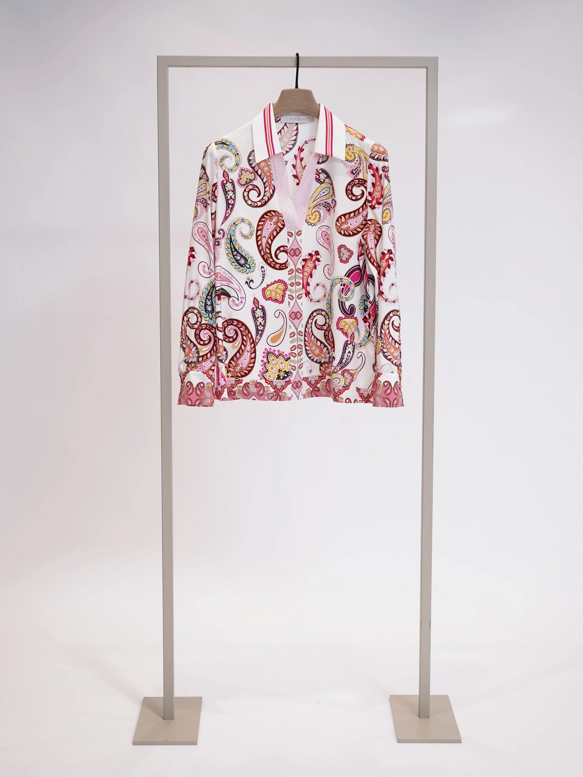 HERZENS ANGELEGENHEIT PINK PAISLEY SHIRT 6070 263021 SHOP MACBEES IRELAND LUXURY SILK BLOUSE