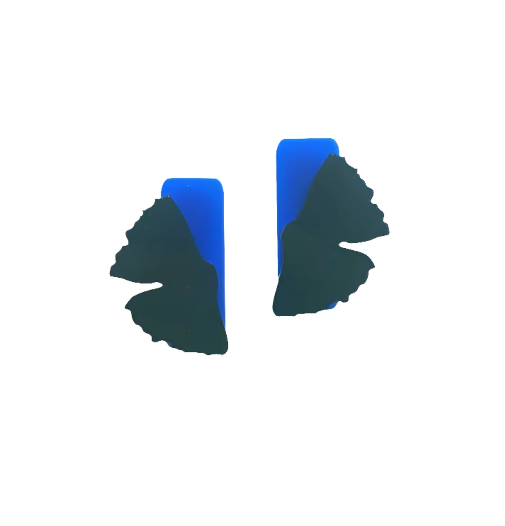 CAPULET & MONTAGUE GINKGO STUD EARRINGS BLUE 225