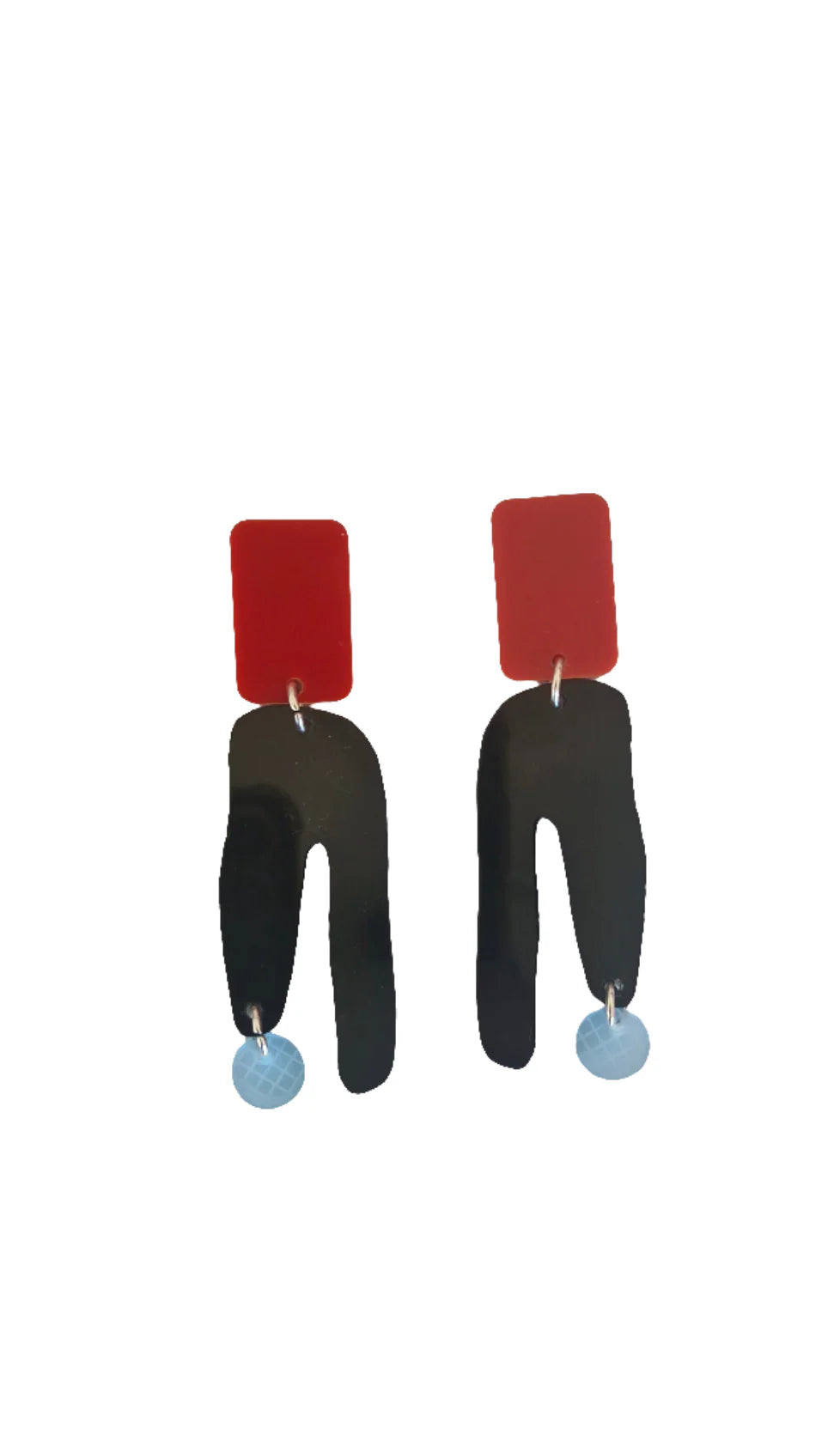 CAPULET & MONTAGUE EAU BLACK & RED EARRINGS 225
