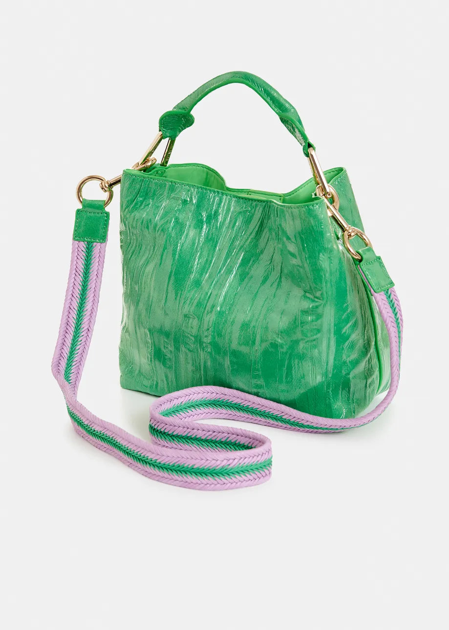 ESSENTIEL ANTWERP JHOSSI MINI PRINT SHOPPER BAG GREEN 126
