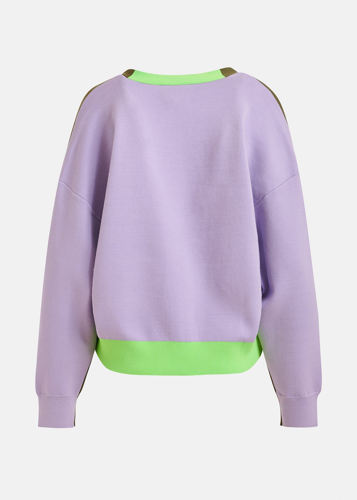 ESSENTIEL ANTWERP JICOLOR TRICOLOUR CARDIGAN OLIVE 126