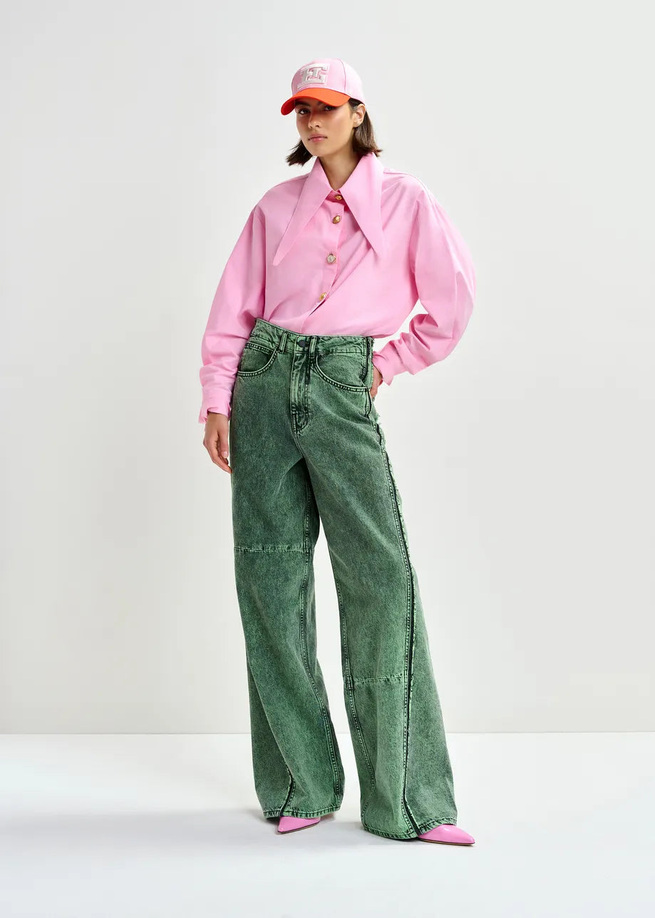 ESSENTIEL ANTWERP JOMATO POINTY COLLAR SHIRT PINK 126