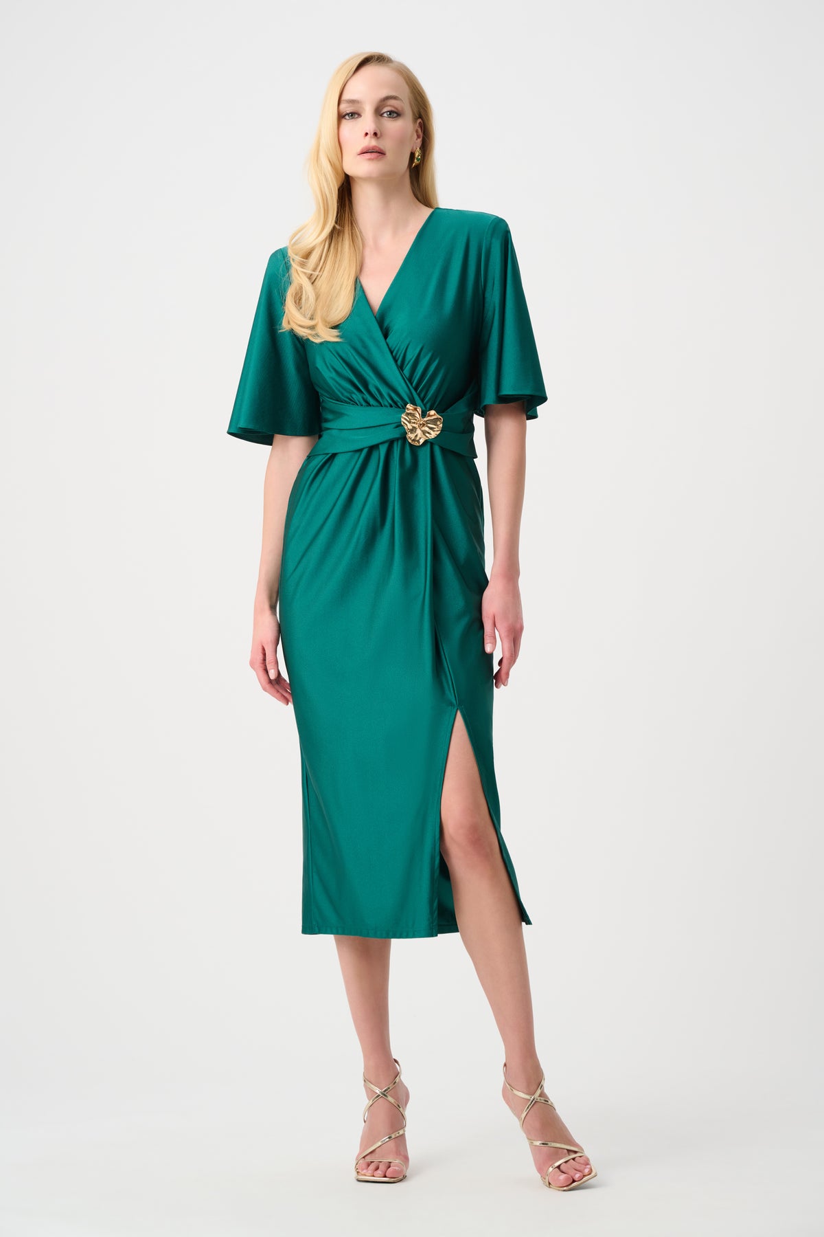 263733 4549 joseph ribkoff green dress wedding guest occasion
