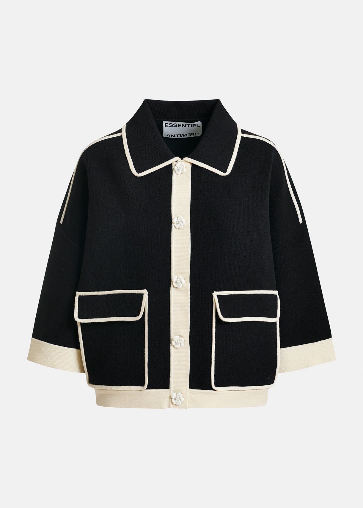 ESSENTIEL ANTWERP JUGLY KNIT CARDIGAN Black 126