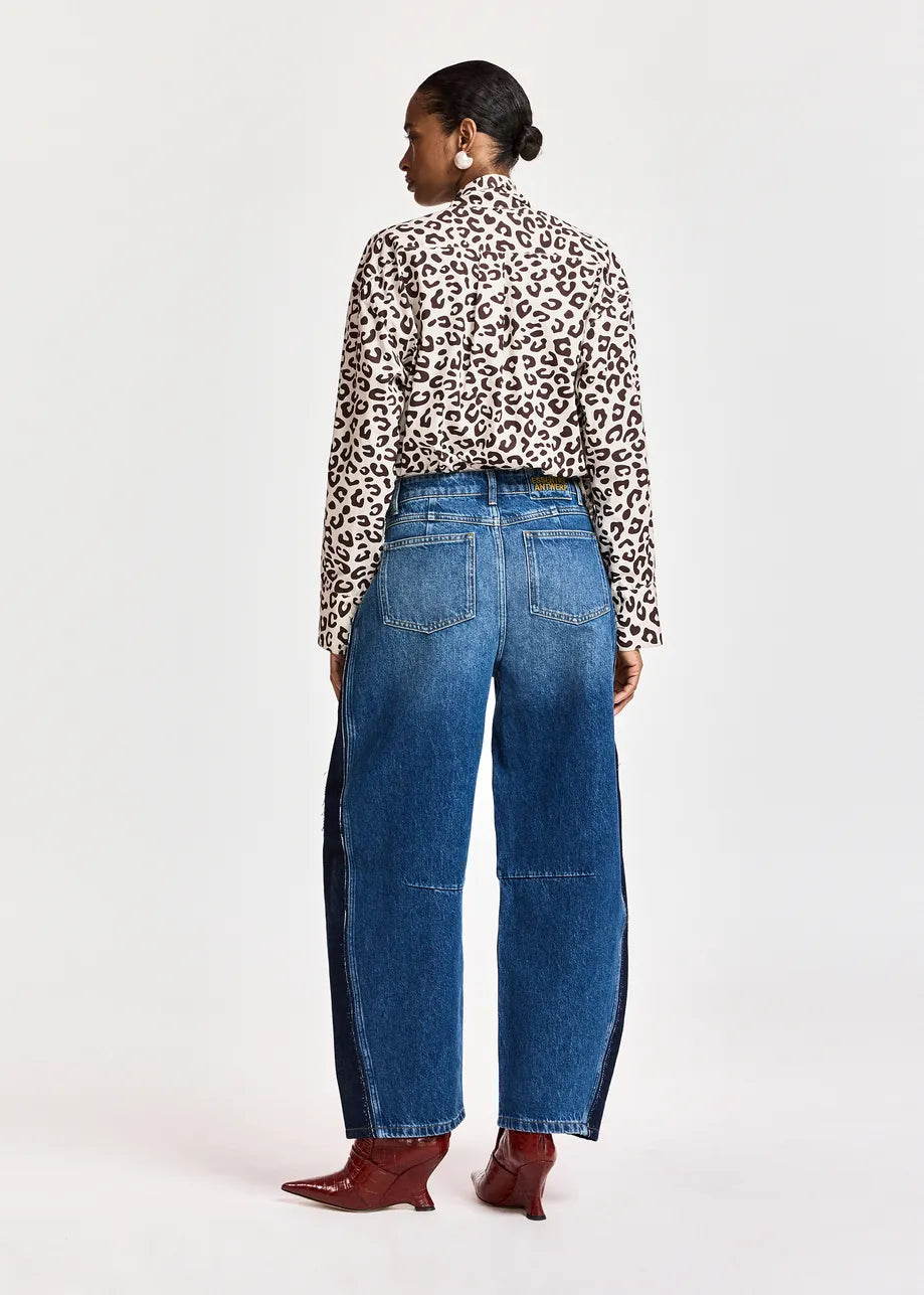 ESSENTIEL ANTWERP NAVY KASHBA PATCHWORK JEANS KASHBA 226