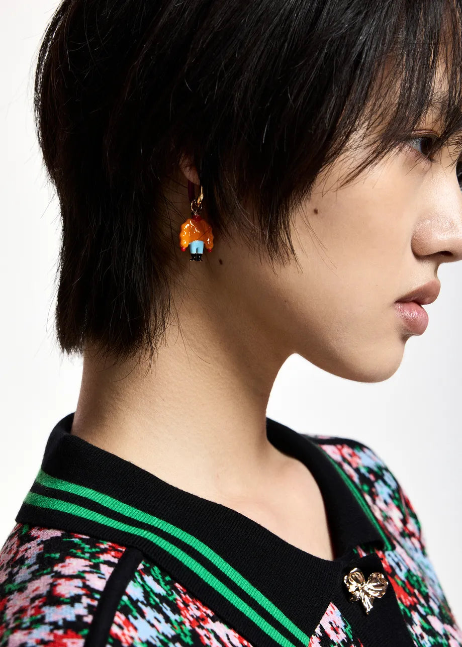 ESSENTIEL ANTWERP WINE KODE EARRINGS WITH CHARMS KODE 226