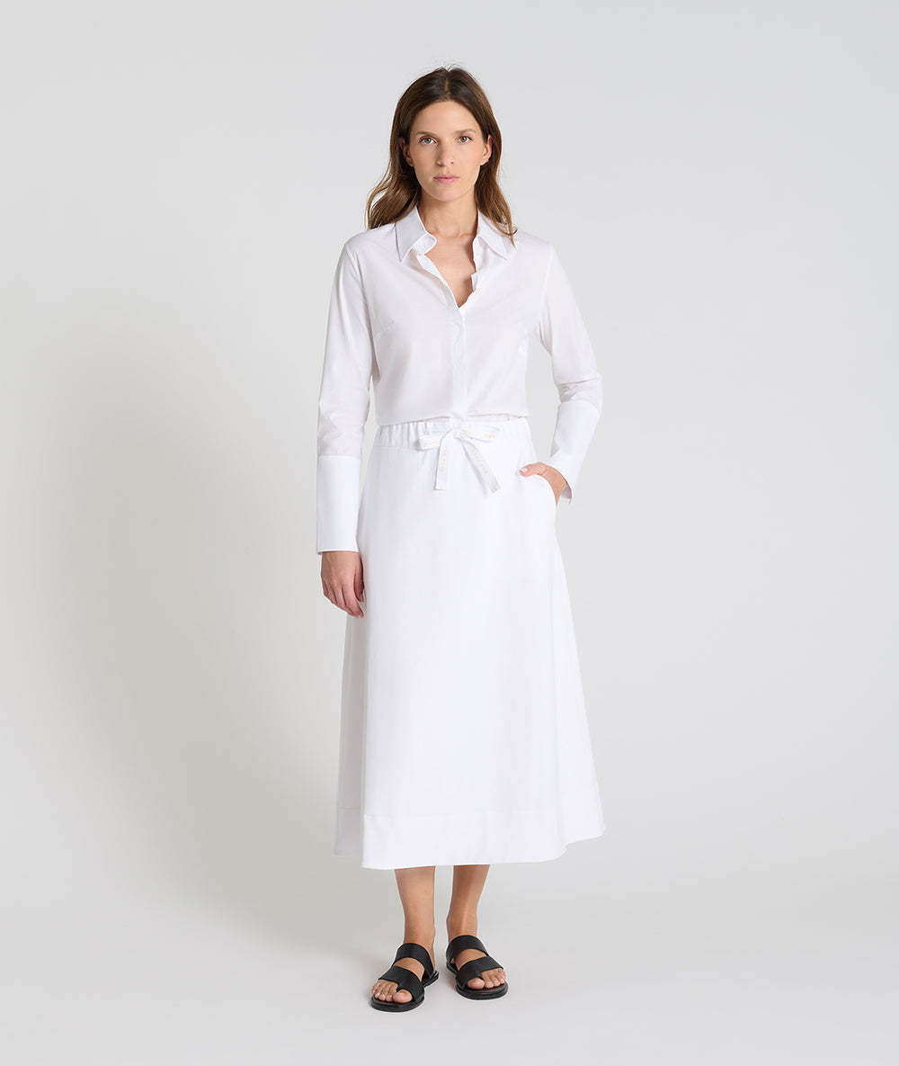 HANA SAN WHITE A LINE SKIRT LAVANDE 126