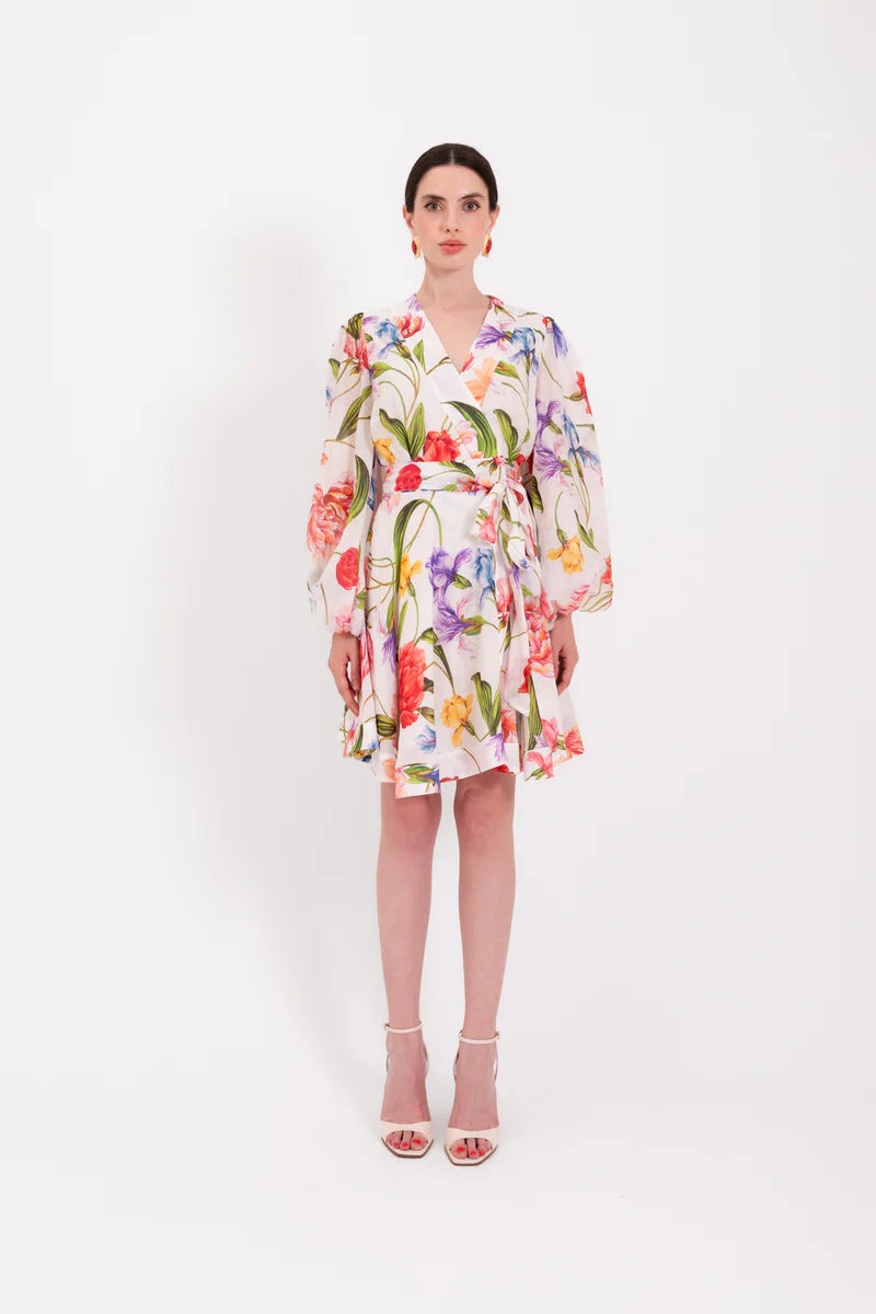 LAVI TURQOISE FLORAL DRESS LIGEA BS7WD064 126