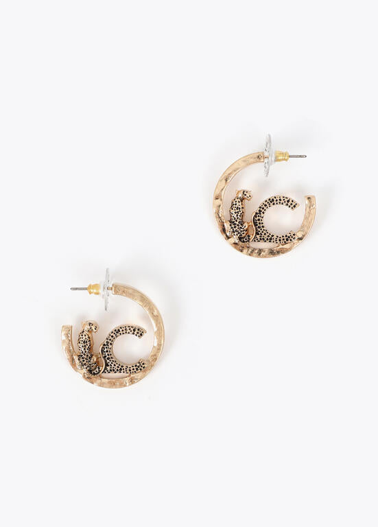 lola casademunt earrings with animal texture logo 2603002