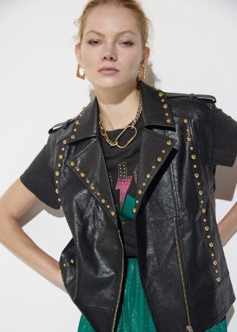 mf2602015 lola casademunt maite black stud gilet
