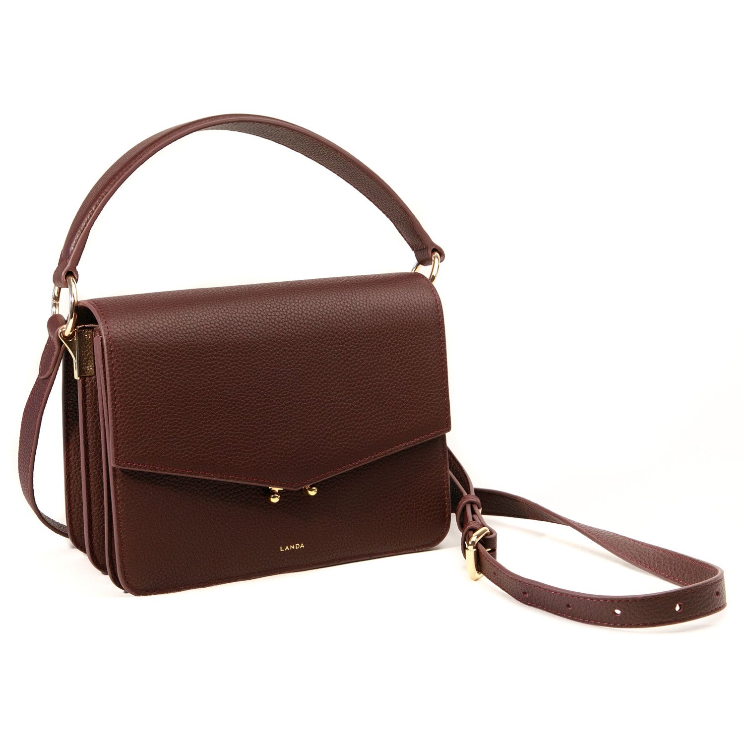 LANDA TECA BAG WITH GOLD HARDWARE 223