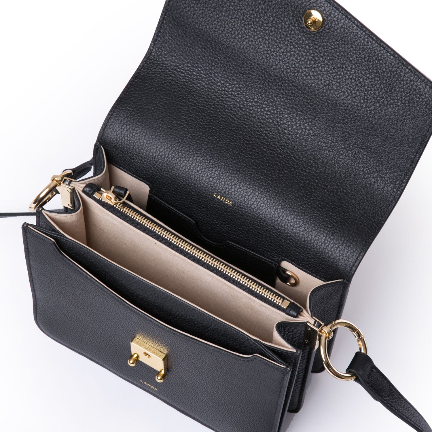 LANDA TECA BAG WITH GOLD HARDWARE 223