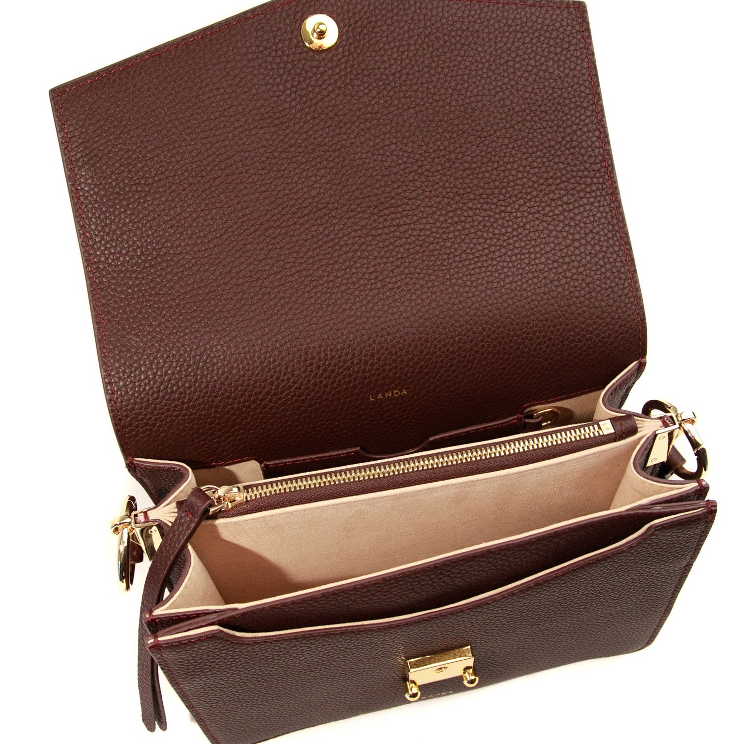 LANDA TECA BAG WITH GOLD HARDWARE 223