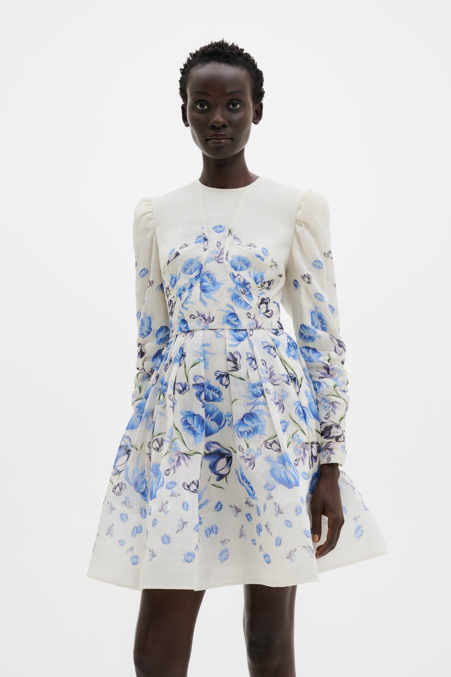 MALINA LEONI BLUE FLROAL DRESS 126