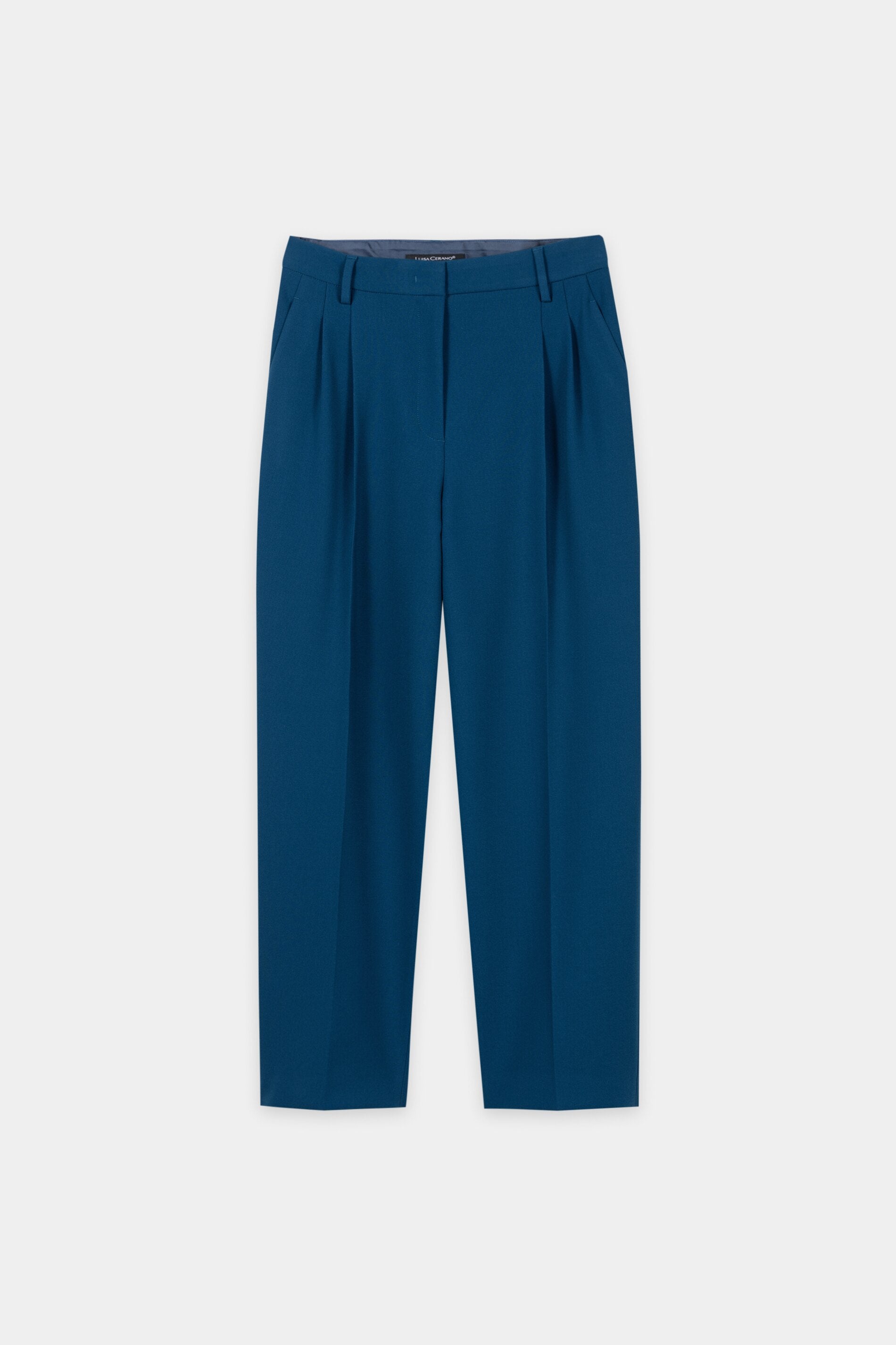 LUISA CERANO BLUE BARRELL LEG TROUSERS 648917 226