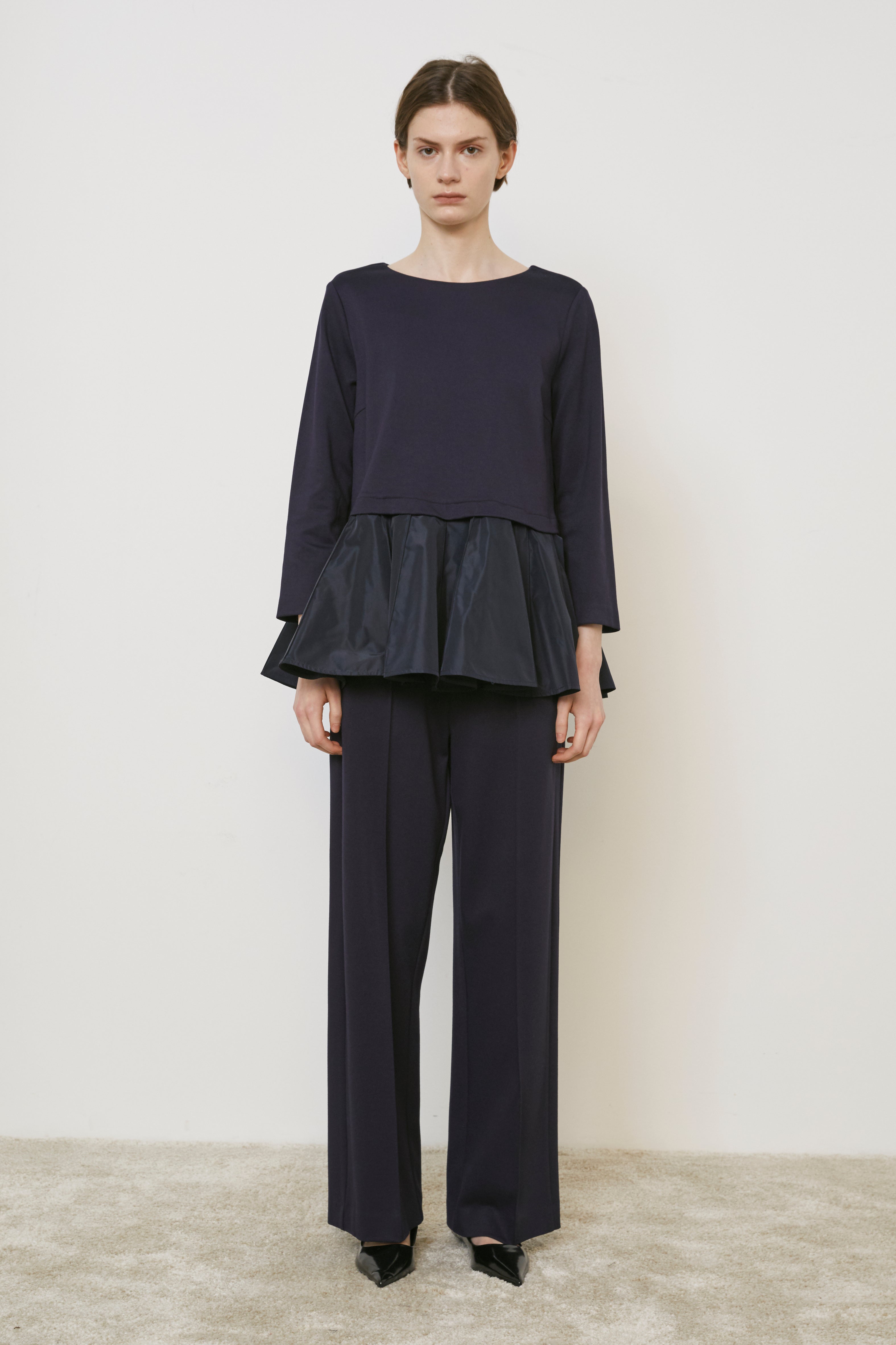 MEIMEIJ NAVU TAFFETA PEPLUM TOP M5IB02 225