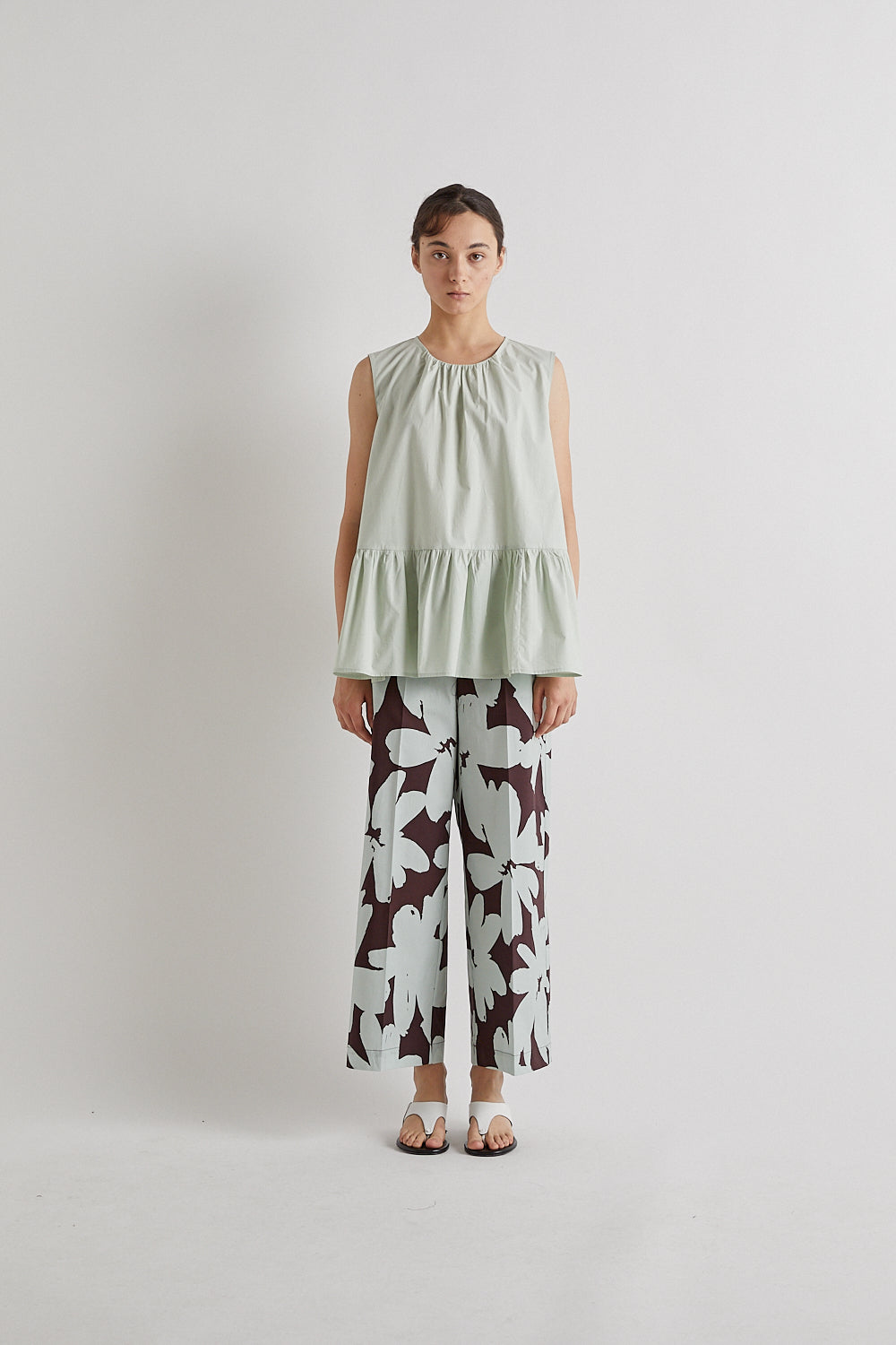 MEIMEIJ FLORAL PRINT TROUSERS M6ES06 126