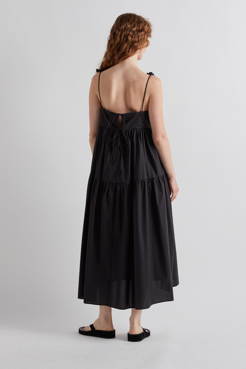 MEIMEIJ BLACK FLOWER DETAIL DRESS M6EA26 126