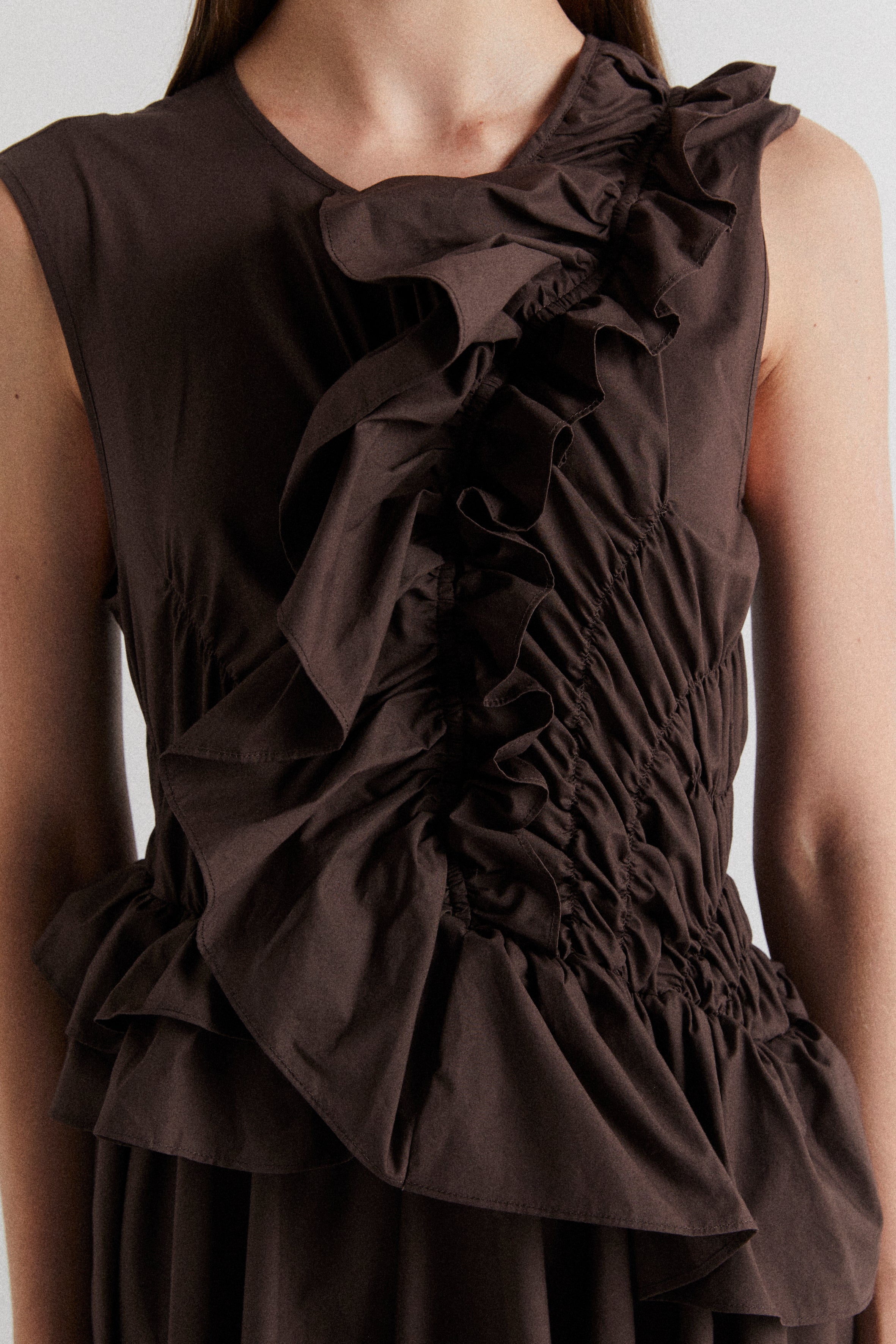 MEIMEIJ MOCHA ROUCHED DRESS M6EA50 126