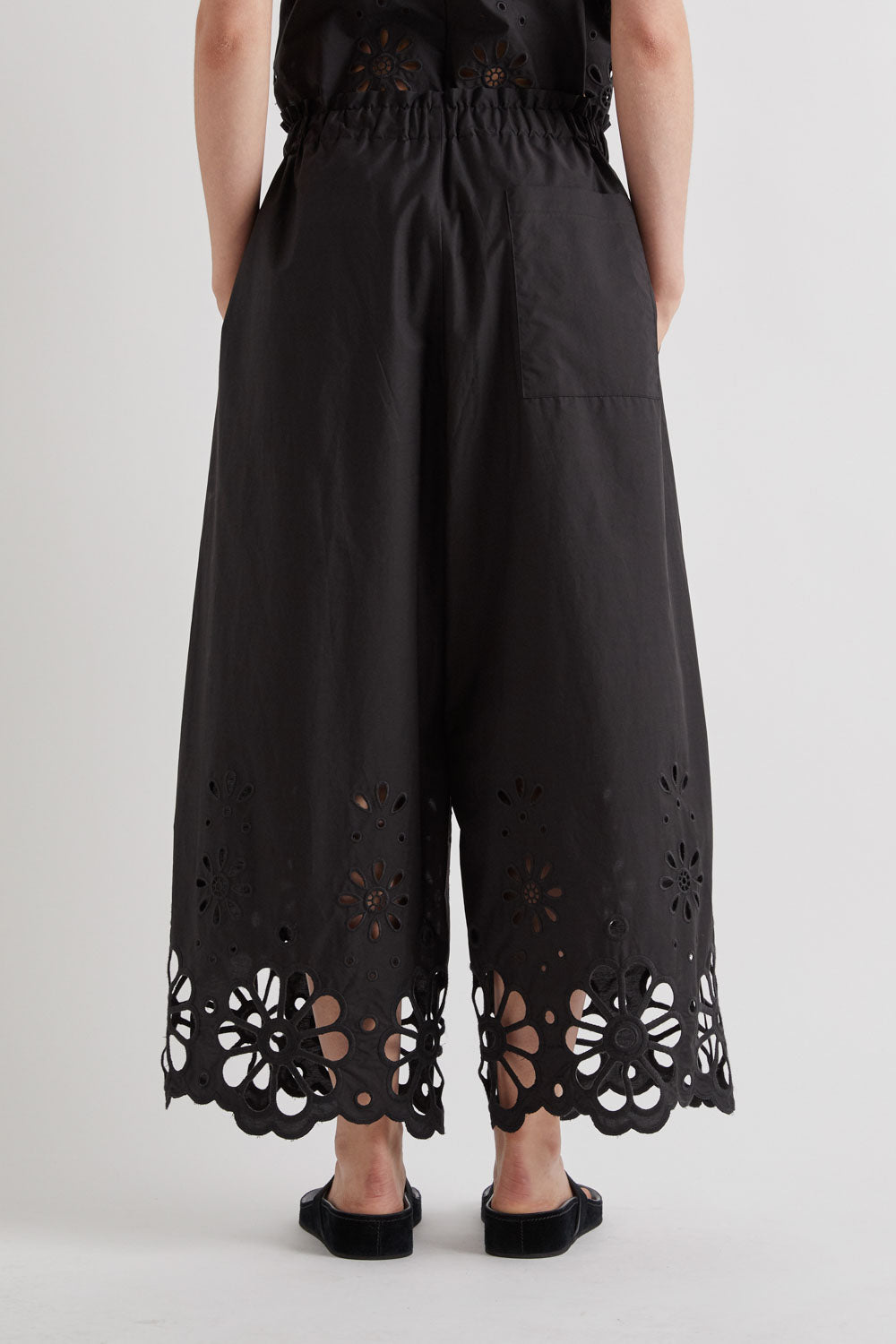 MEIMEIJ BLACE LACE TRIM TROUSERS M6EAA2 126