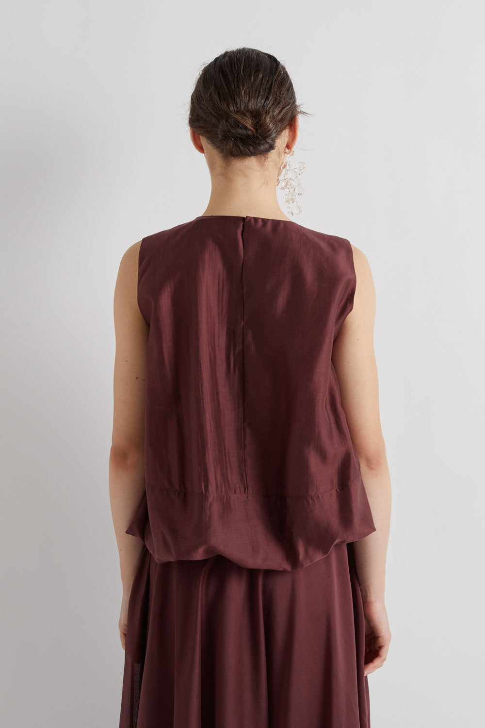 MEIMEIJ BROWN SHORT SLV TOP M6EF11 126