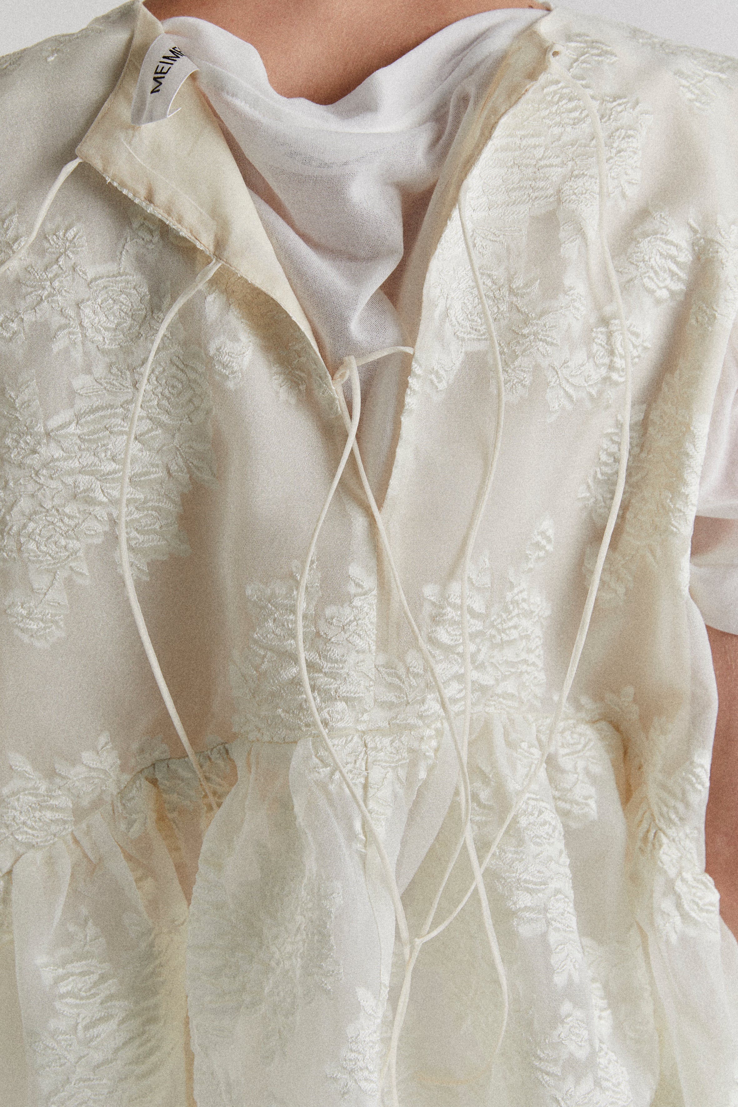 MEIMEIJ CREAM ORGANZA TOP M6ER03 126