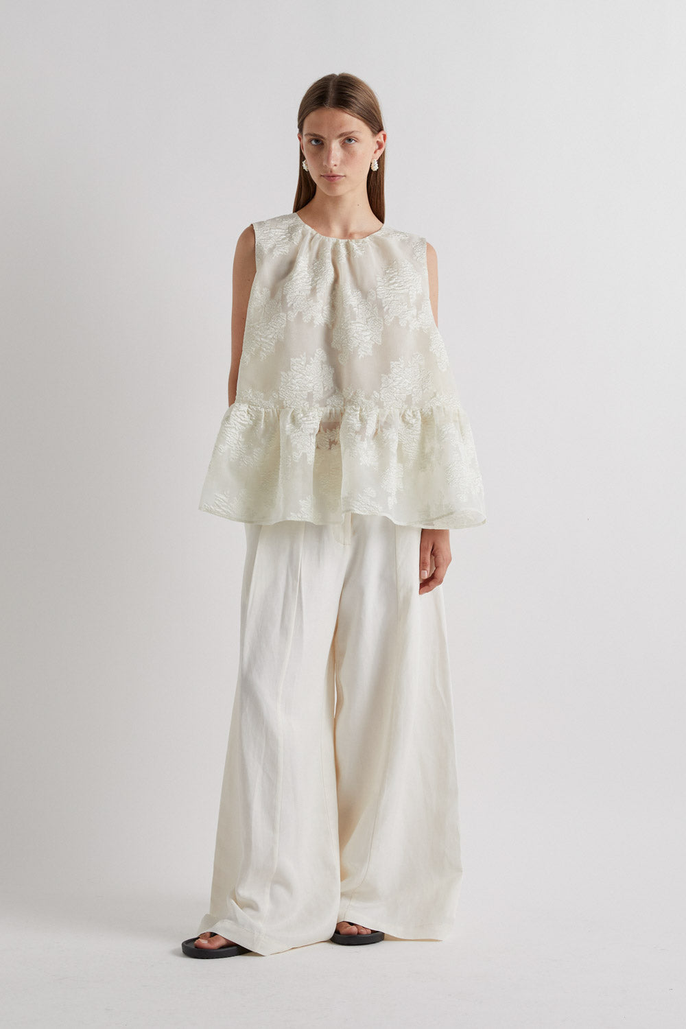 MEIMEIJ CREAM ORGANZA TOP M6ER03 126