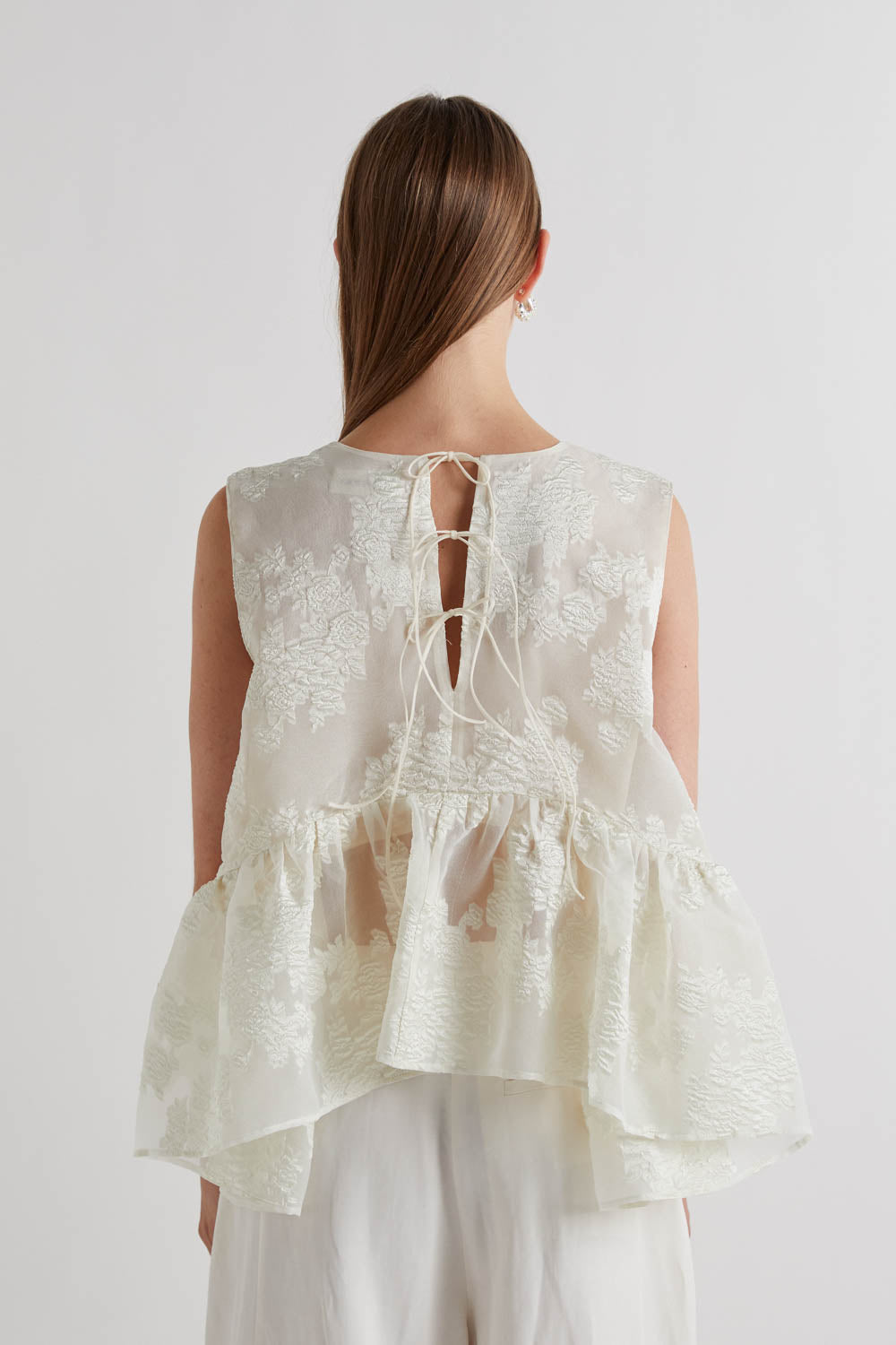 MEIMEIJ CREAM ORGANZA TOP M6ER03 126