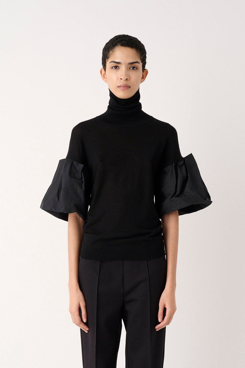 MEIMEIJ BLACK KNITTED SWEATER M6FZ31 226