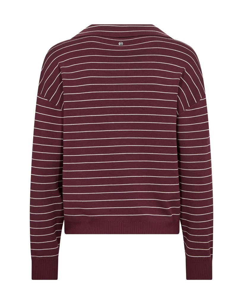 MOS MOSH MMAliz Caliz LS Placket Knit wine 181890 226