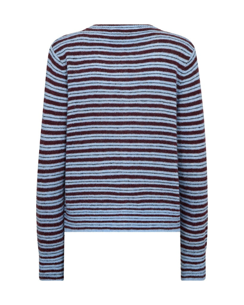 MOS MOSH MMMILVI STRIPE CARDIGAN WINE 183000 226
