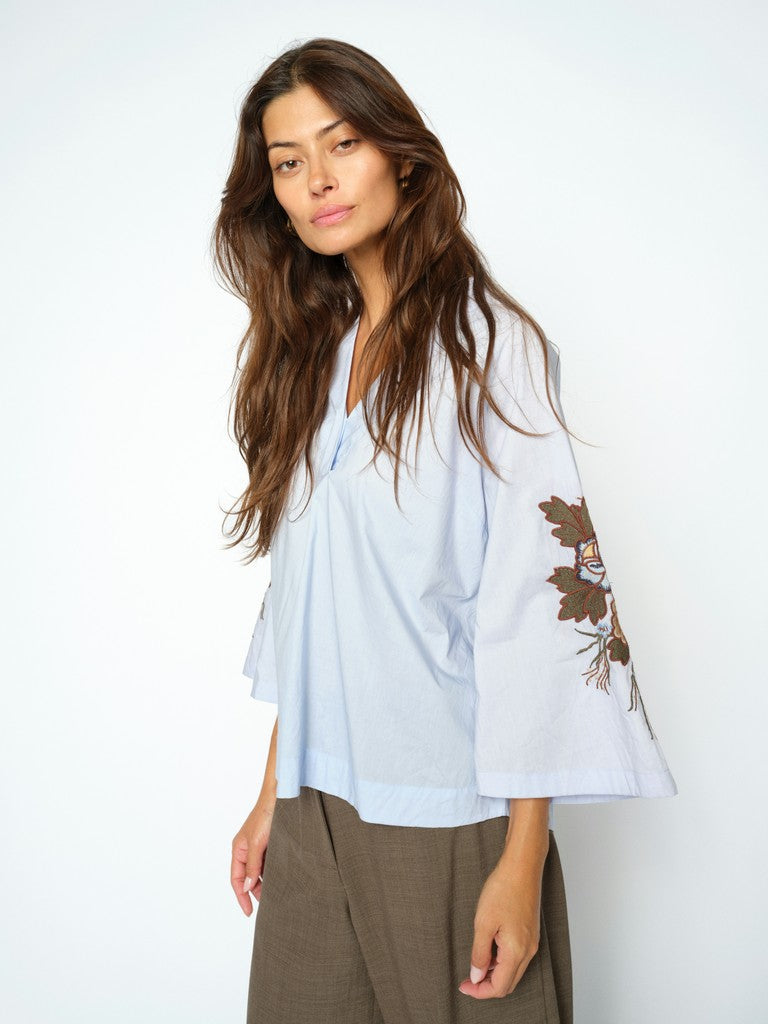 MOS MOSH MMAleysa Popli Blouse blue 181100 226