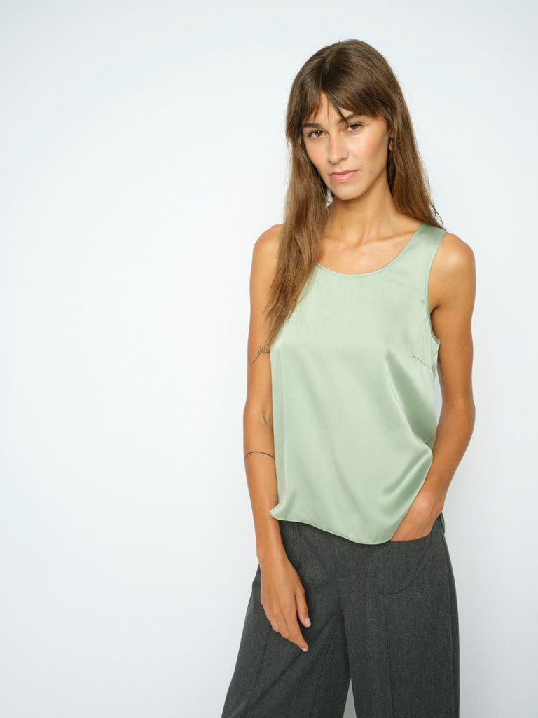 MOS MOSH MMAstrid Silk Tank Top green 134710 226