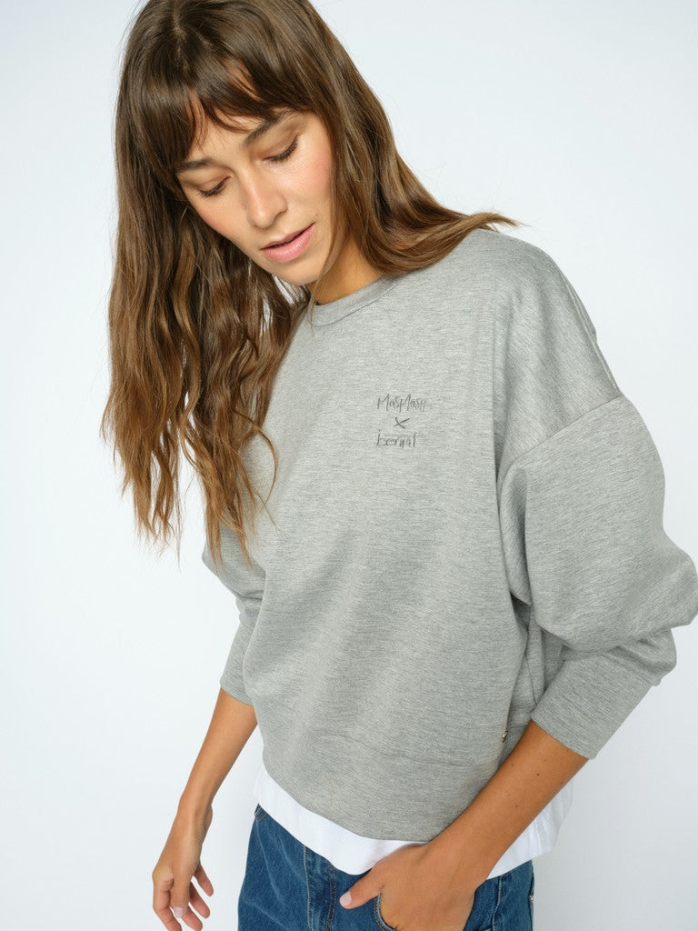 MOS MOSH MMBernat O-LS Sweatshirt grey 180650 226