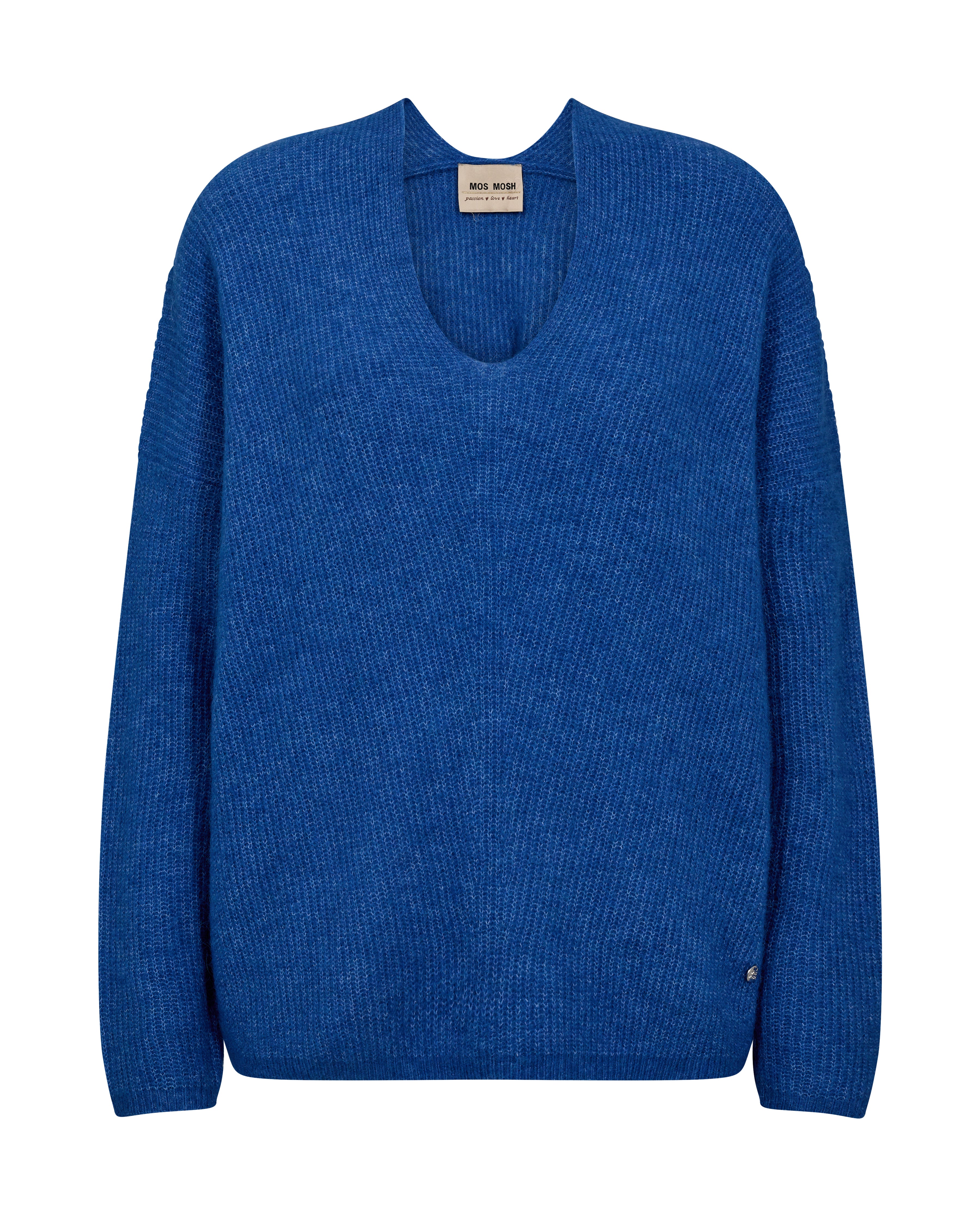 MOS MOSH BLUE MMTHORA V-NECK KNIT 153900 225