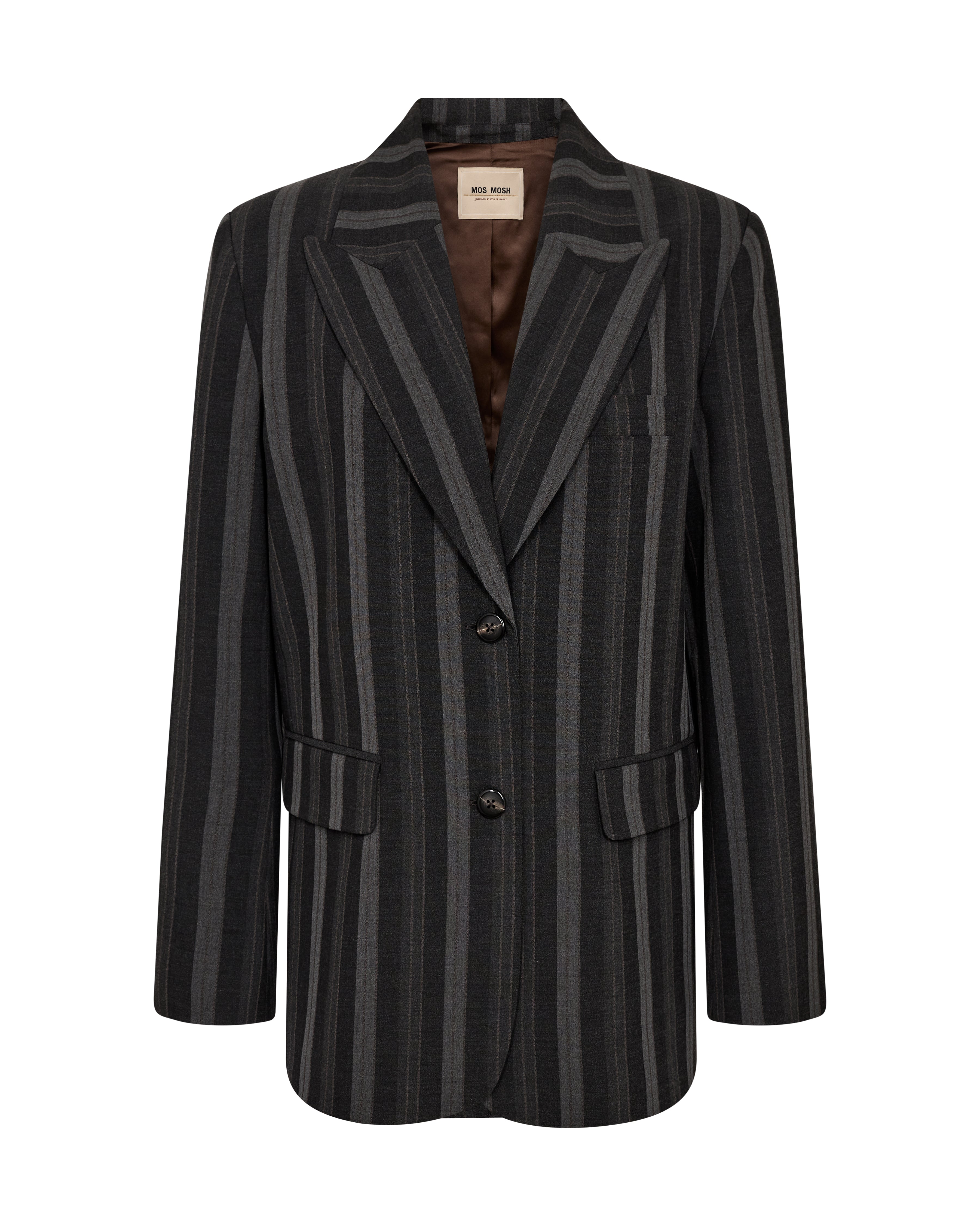 MOS MOSH GREY MMELVY SCARLA STRIPE BLAZER 173870 225