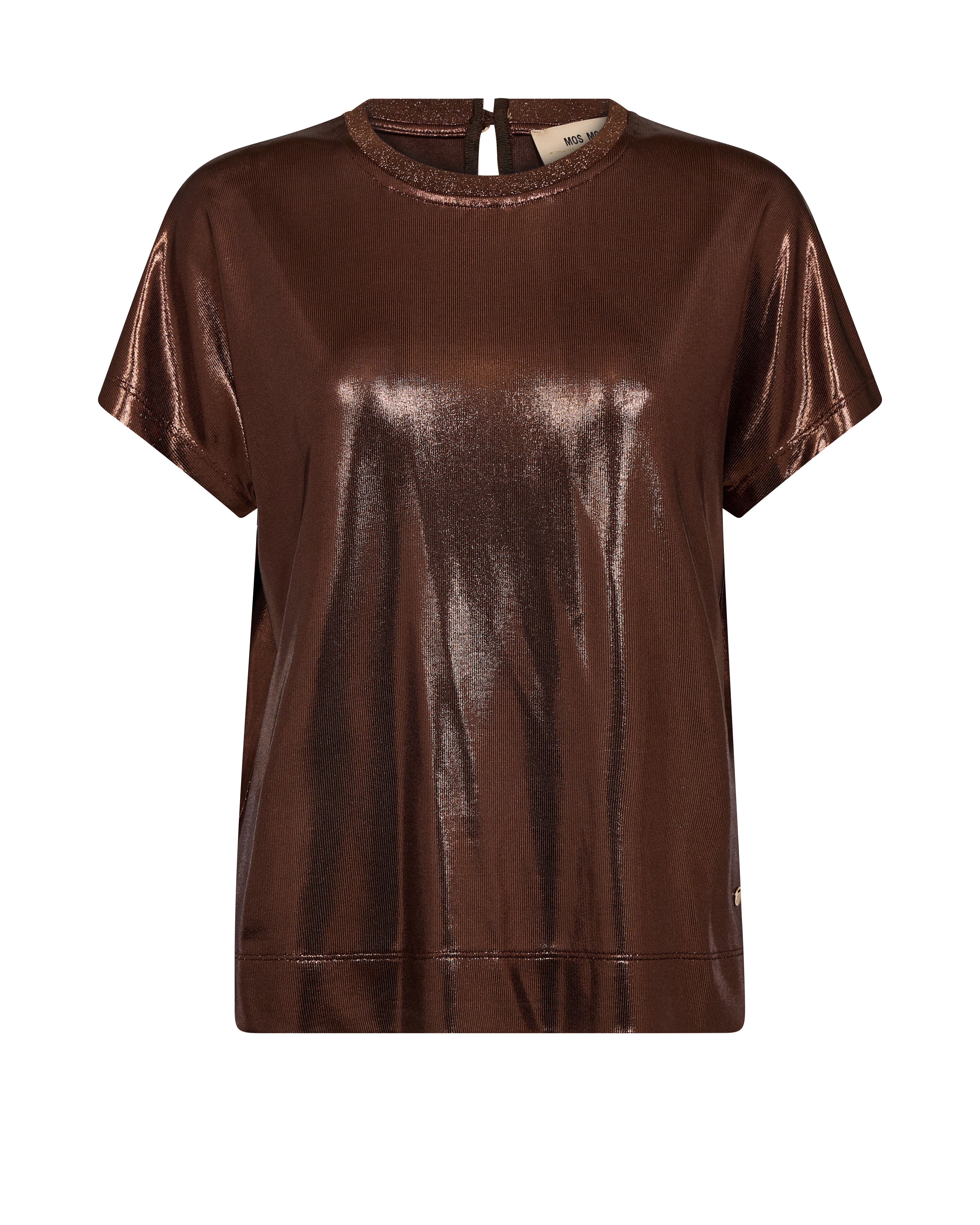MOS MOSH MMNIVOLA O-NECK METALLIC TEE BRONZE 167520 225