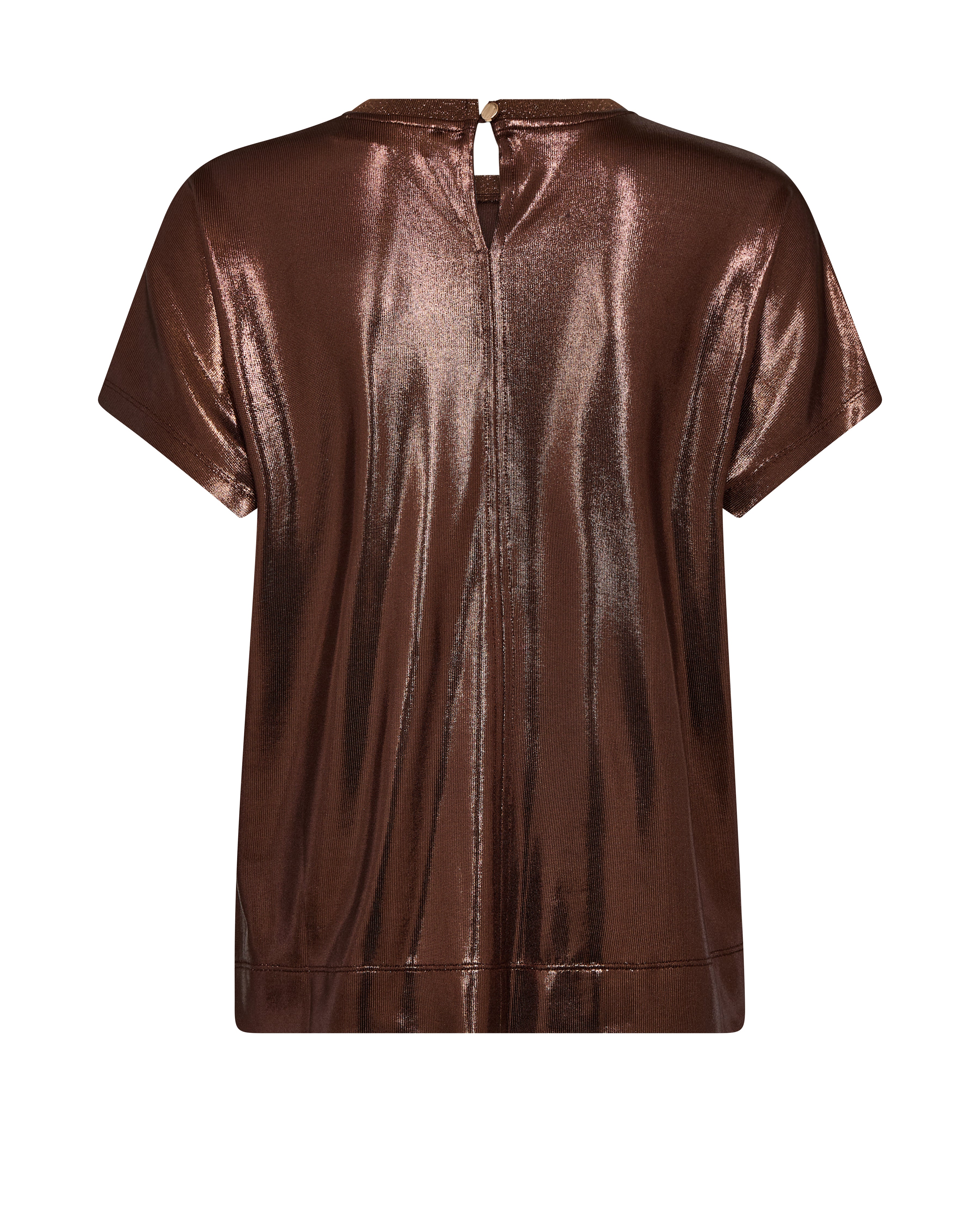 MOS MOSH MMNIVOLA O-NECK METALLIC TEE BRONZE 167520 225