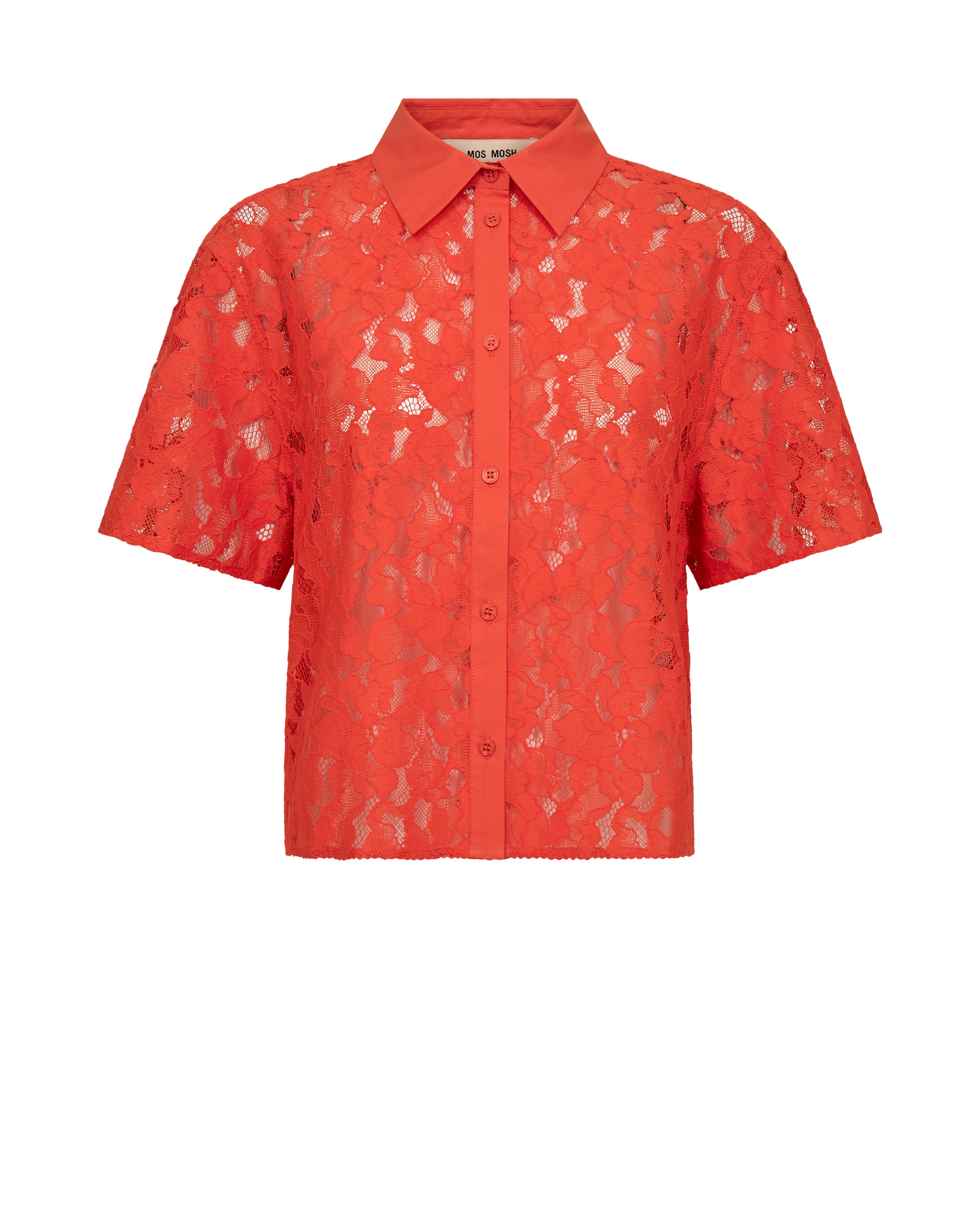 MOS MOSH MMLIA RIVER SS LACE SHIRT ORANGE 177140 126