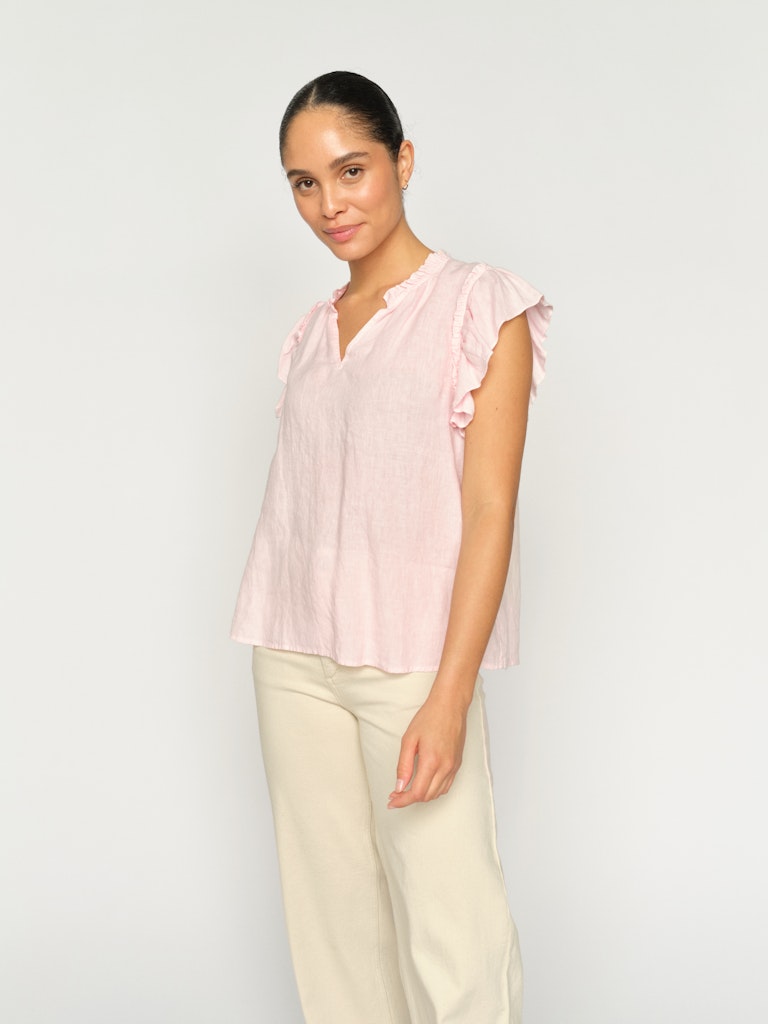 MOS MOSH MMTEA LINEN BLOUSE PINK 178100 126