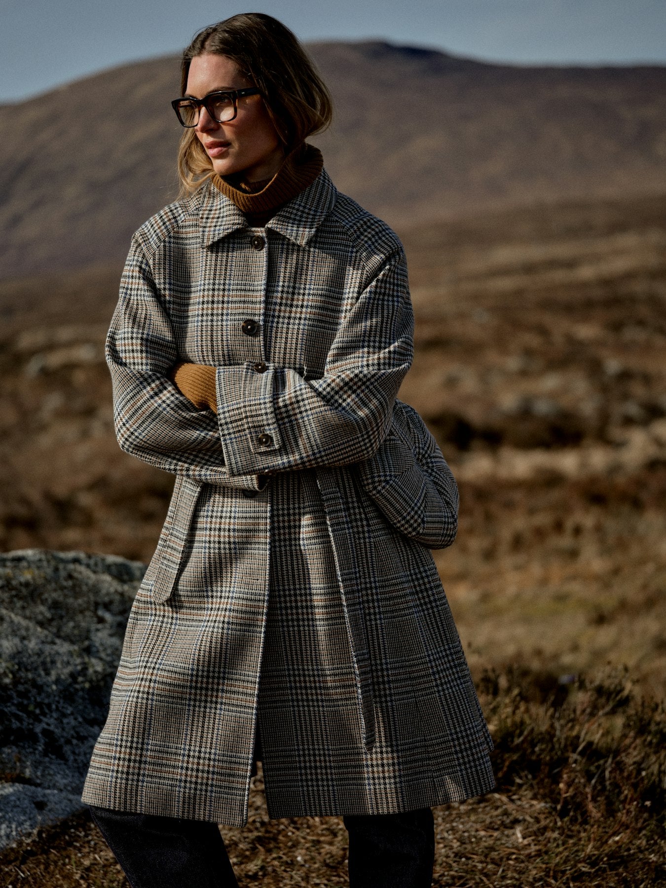 MOS MOSH MMSelestine Check Coat tan 181530 226
