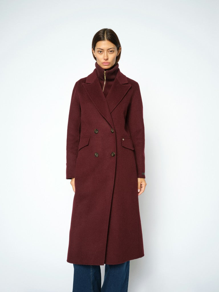 181410 mos mosh mmalva loisa mock neck coat wine