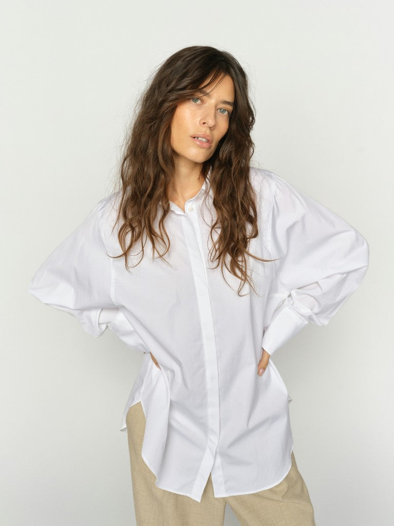 mos mosh mmenola cotton shirt white workwear