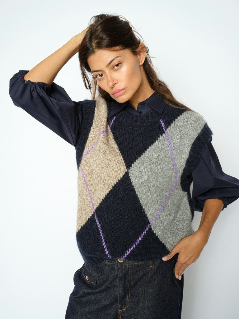 183090 mos mosh mmjennine knit vest navy