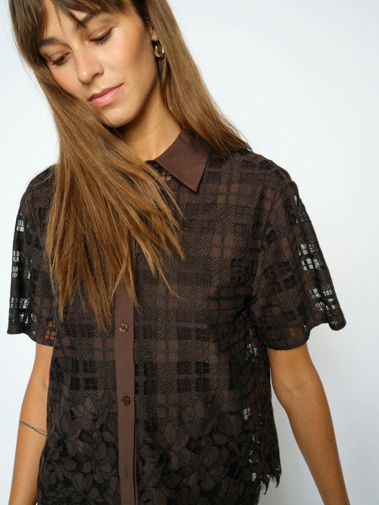 mos mosh mmlia checko lace Shirt brown daywear