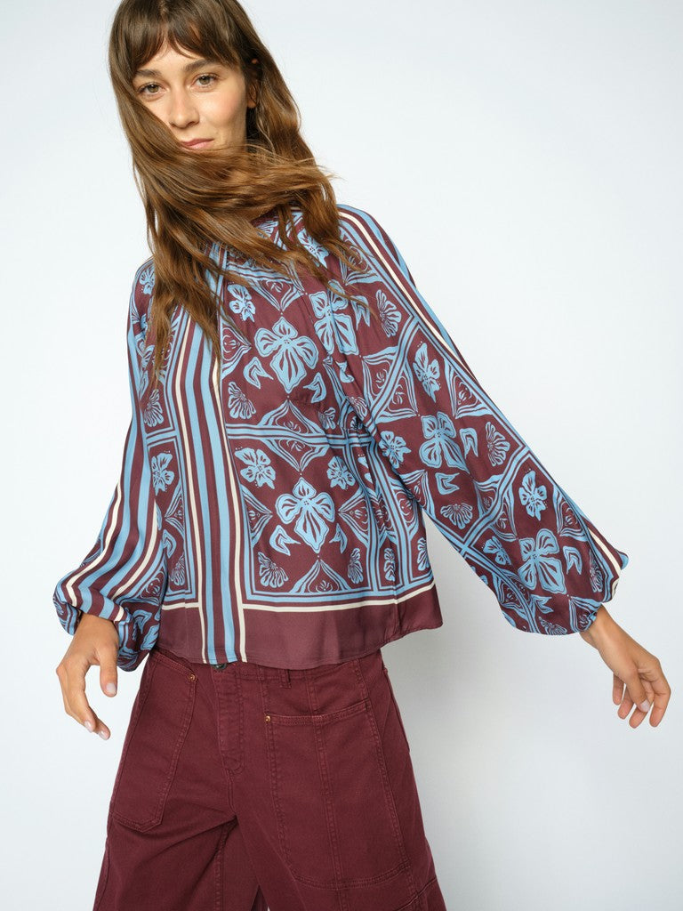 mos mosh mmmilkey linocut blouse wine going out