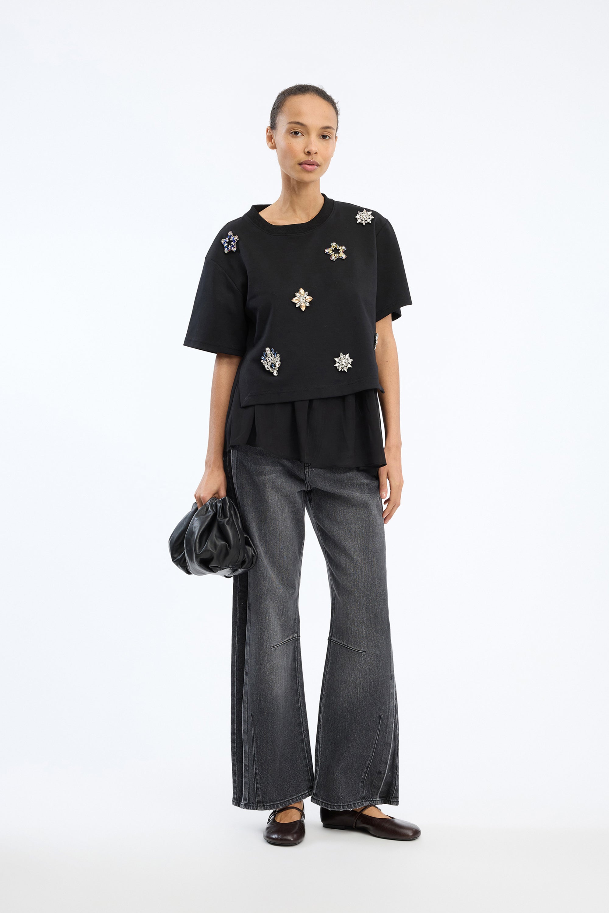 munthe black sequin top vach going out