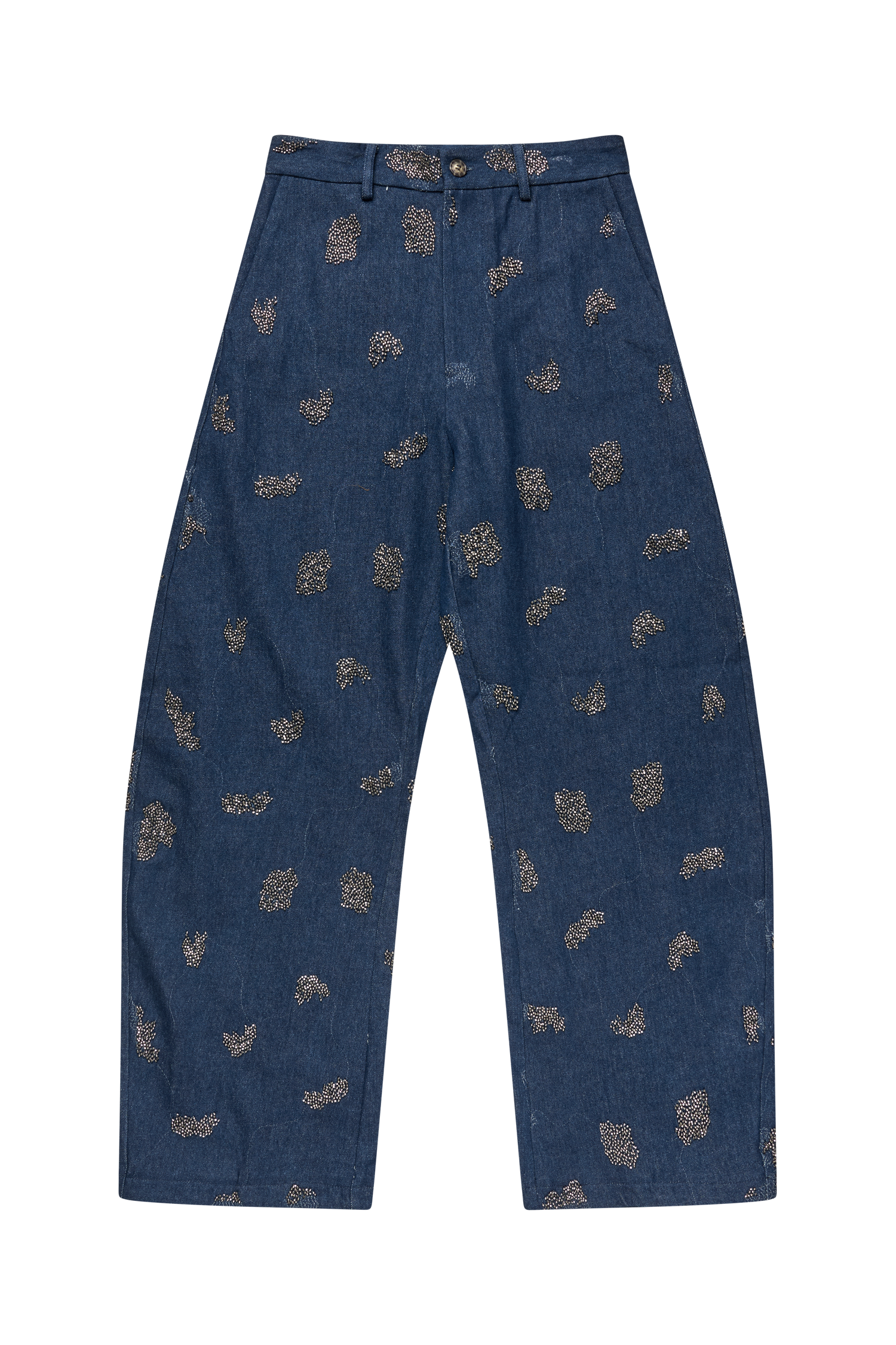 MUNTHE NAVY DENIM EMBELLISHED JEANS VASLER 226