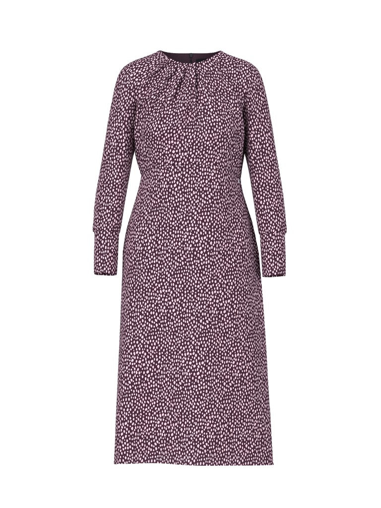 MARCCAIN WINE DOT DRESS BC2123W38 296 226