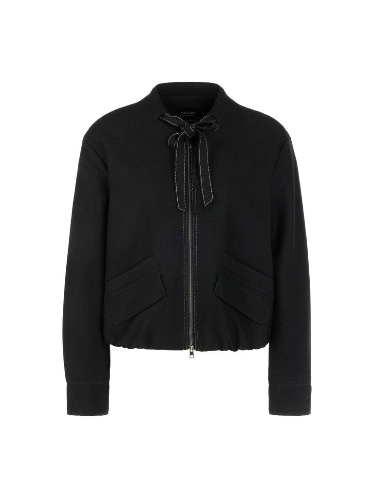 MARCCAIN BLACK ZIP WOOL JACKET BS3114J30 900 226